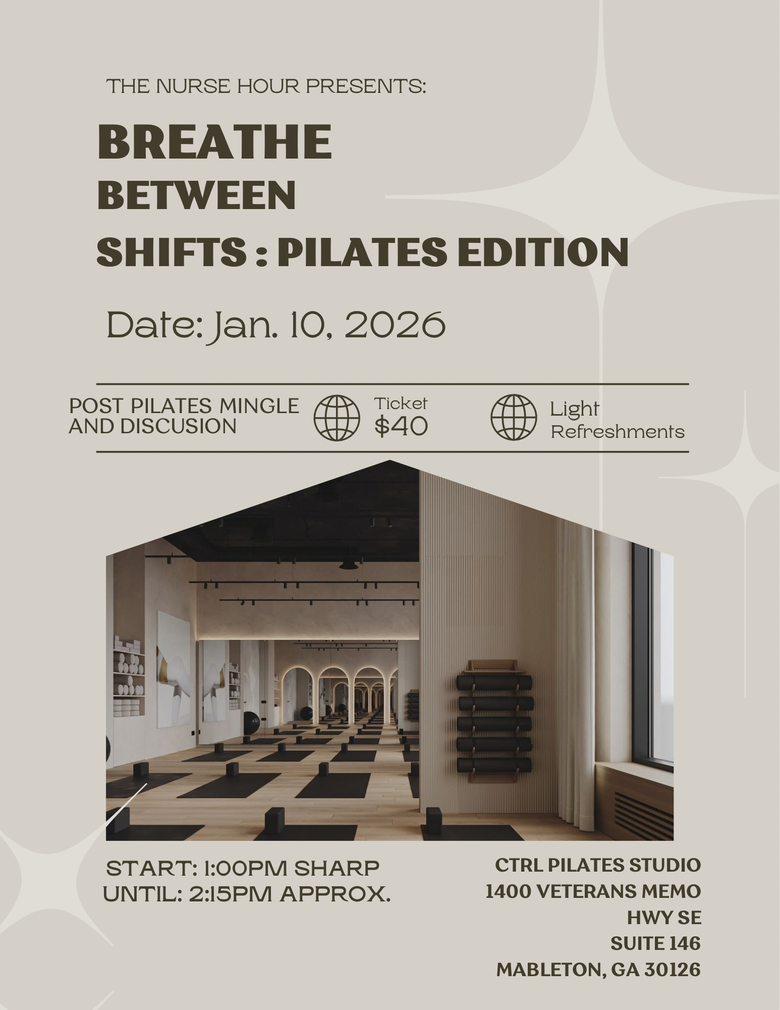 Breathe Between Shifts: Pilates edition